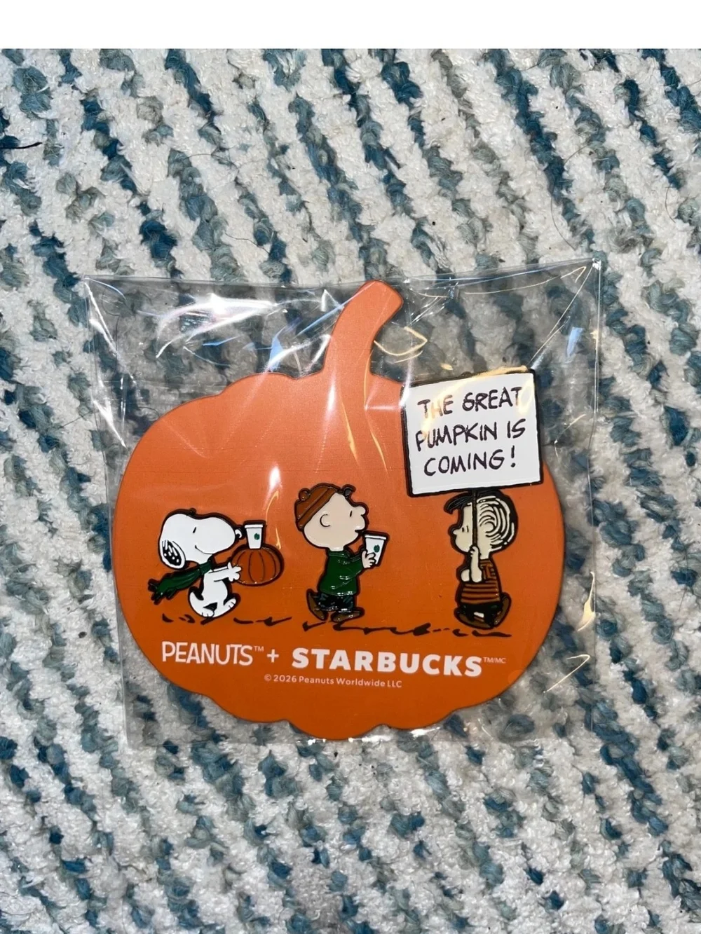 Peanuts x Starbucks Orange Pumpkin Limited Edititon Pins